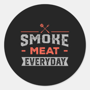 Adesivo Redondo Carne Fumada Carne De Churrasco Cotidiana Churrasc