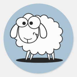 Adesivo Redondo Carneiro, carneiro, carneiro azul