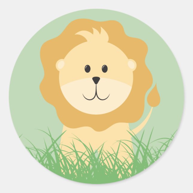 Adesivo Redondo Carneiro de Animais Safari - Zebra (Frente)