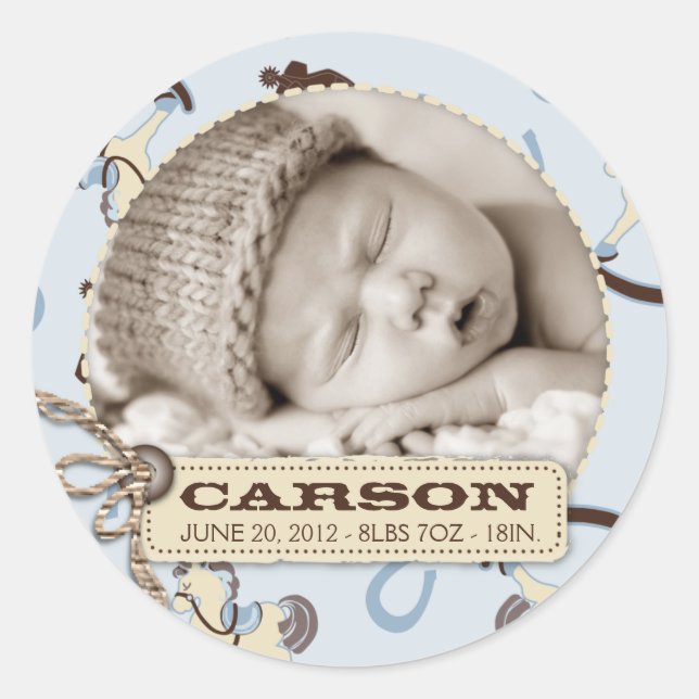 Adesivo Redondo Carneiro de Cavalo Rocco Sticker R (Frente)