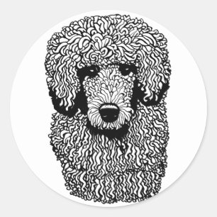 Adesivo Redondo Carneiro Whimsic Cabeça de Cachorro Animais de est