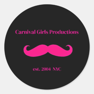 Adesivo Redondo Carnival Girls Productions Bigode