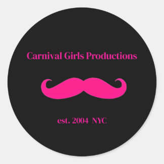 Adesivo Redondo Carnival Girls Productions Bigode