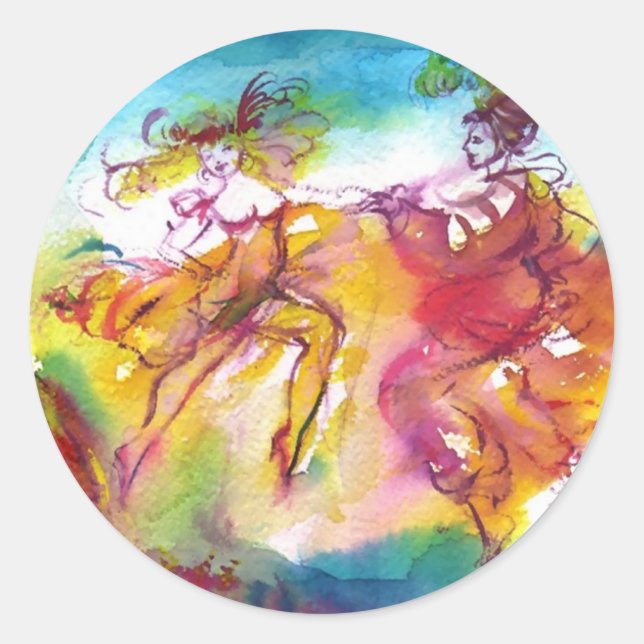 Adesivo Redondo CARNIVAL NIGHT / Mascarada veneziana,Dance Music (Frente)