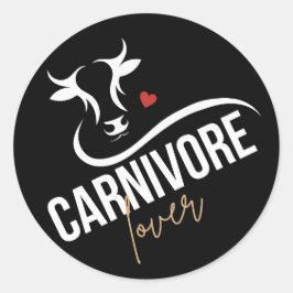 Adesivo Redondo Carnivore Lover Na moda Black