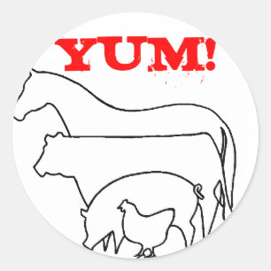 Adesivo Redondo Carnívoro da equipe