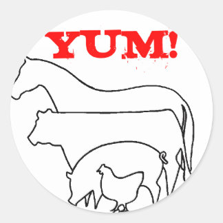 Adesivo Redondo Carnívoro da equipe