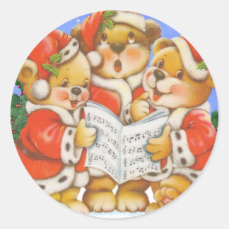 Adesivo Redondo Carol Bears - Folha adesiva