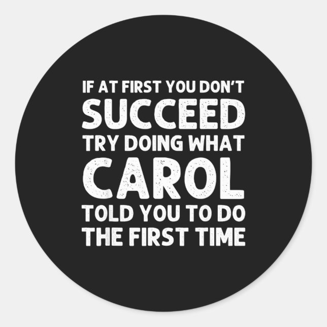 Adesivo Redondo Carol Name D Birthday Funny Christmas J  (Frente)