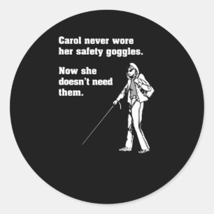 Adesivo Redondo Carol Safety Gogggg Science Chemistry