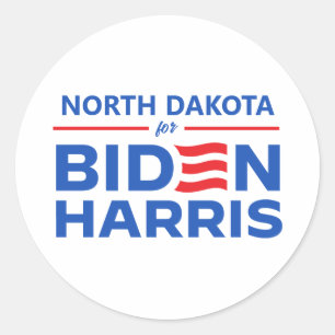 Adesivo Redondo Carolina do Norte para Biden Harris