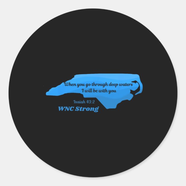 Adesivo Redondo Carolina do Norte Wnc Strong Appalachian Strong (Frente)