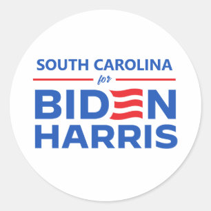 Adesivo Redondo Carolina do Sul para Biden Harris