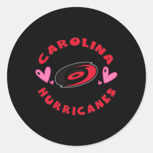 Adesivo Redondo Carolina Hurricanes Corações de São Valentim Nhl L