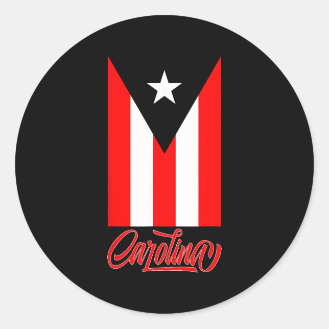 Adesivo Redondo Carolina Puerto Rico Flag S (Frente)