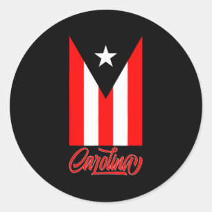 Adesivo Redondo Carolina Puerto Rico Flag S