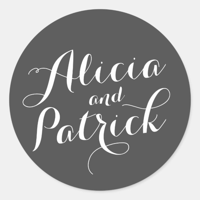 Adesivo Redondo Carolyna Wedding (Frente)