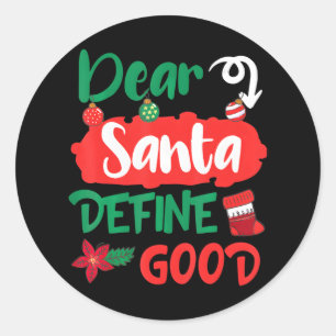 Adesivo Redondo Caros Papais noeis Definem Bons Felizes Natal Xmas