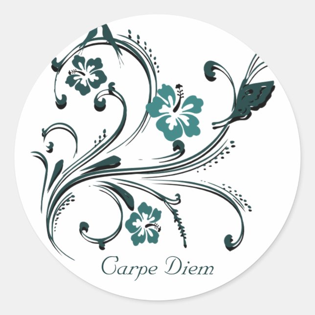 Adesivo Redondo Carpe Diem (Frente)