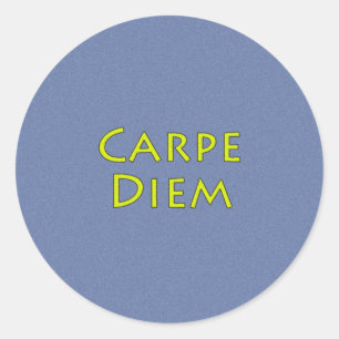 Adesivo Redondo Carpe Diem Stickers