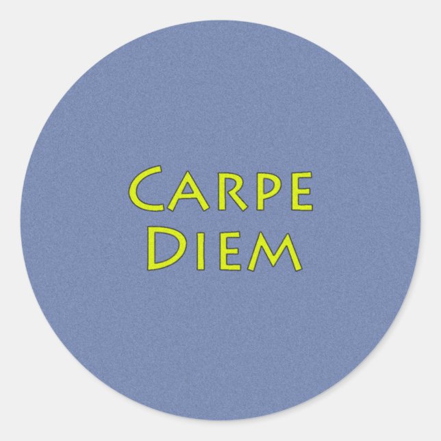 Adesivo Redondo Carpe Diem Stickers (Frente)