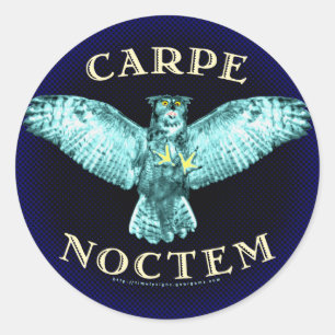 Adesivo Redondo Carpe Noctem