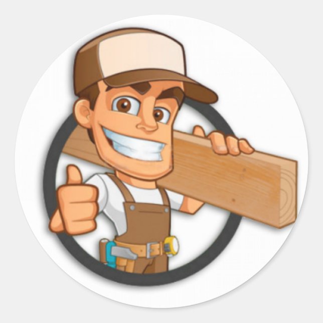 Adesivo Redondo Carpinteiro (Frente)