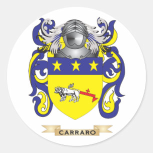 Adesivo Redondo Carraro Casaco de Armas (Proteção para a Famíli