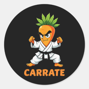 Adesivo Redondo Carrate Karate Carrot Mma Estudantes