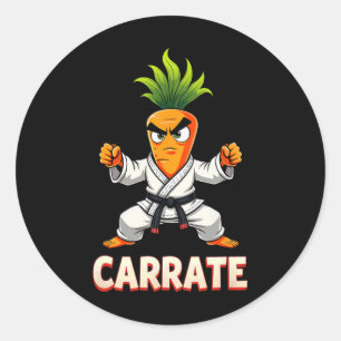 Adesivo Redondo Carrate Karate Carrot Mma Estudantes 1