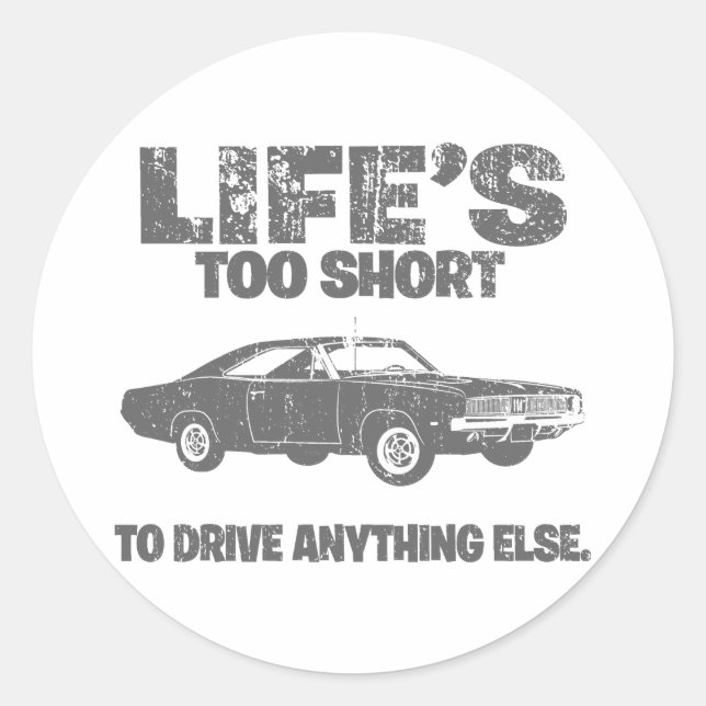 Adesivo Redondo Carregador de Dodge Hemi 1969 (Frente)