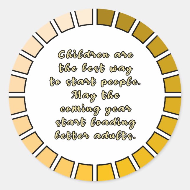 Adesivo Redondo Carregamento de Ano Novo (Frente)