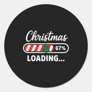 Adesivo Redondo Carregando Natal 67% Engraçado 6 7 Meme Natal Gen