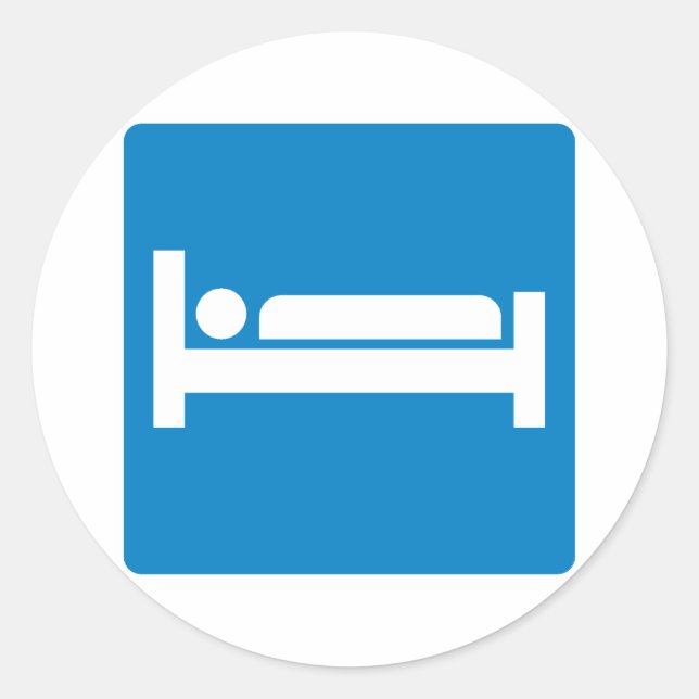 Adesivo Redondo Carregando Sinal de Estrada (Frente)