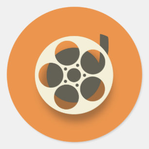 Adesivo Redondo Carretel do filme