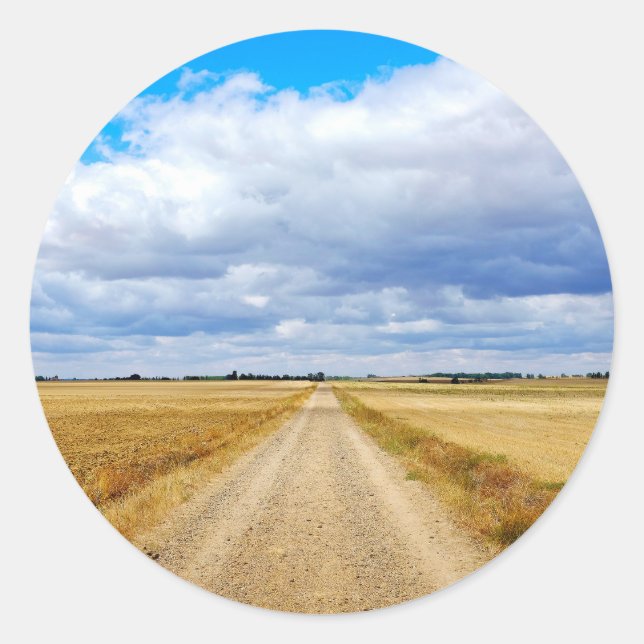 Adesivo Redondo Carretera Boadilla del Camino - Itero de la Vega (Frente)