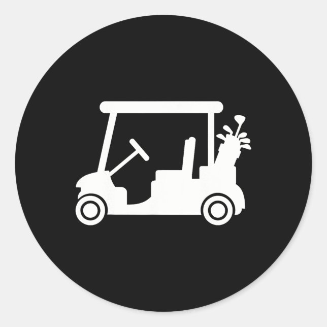 Adesivo Redondo Carrinho de Golfe (Frente)