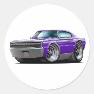 Adesivo Redondo Carro 1966-67 do roxo do carregador