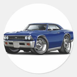 Adesivo Redondo Carro 1966 azul escuro de Chevelle