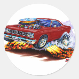 Adesivo Redondo Carro 1968-69 marrom do Roadrunner