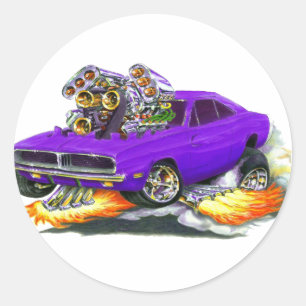 Adesivo Redondo Carro 1968-70 do roxo do carregador