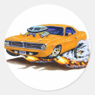 Adesivo Redondo Carro 1970 da laranja de Cuda
