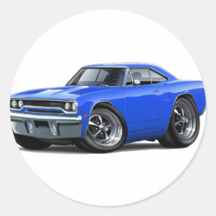 Adesivo Redondo Carro 1970 do azul do Roadrunner