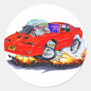Adesivo Redondo Carro 1982-92 do vermelho do transporte Am