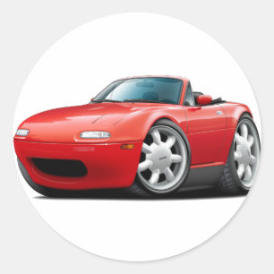 Adesivo Redondo Carro 1990-98 do vermelho de Miata