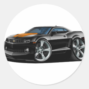 Adesivo Redondo Carro 2010-12 Preto-Alaranjado de Camaro