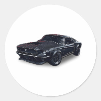 Adesivo Redondo Carro Auto negro cool car