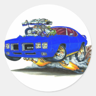 Adesivo Redondo Carro Azul GTO 1970