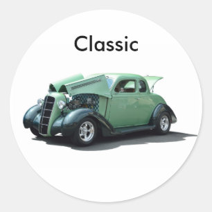 Adesivo Redondo Carro clássico