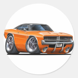 Adesivo Redondo Carro da laranja do carregador de Dodge